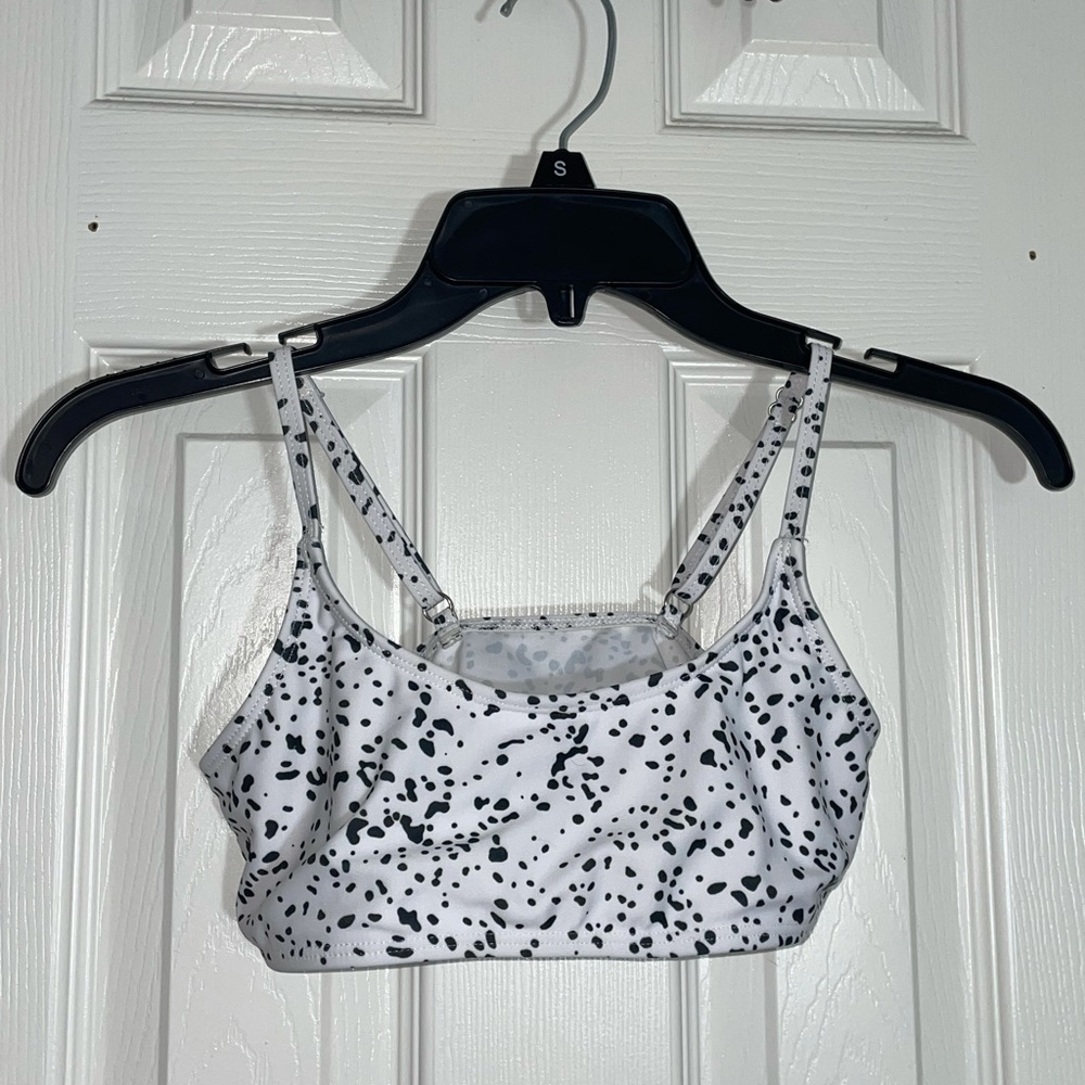 Dalmatian print bikini top